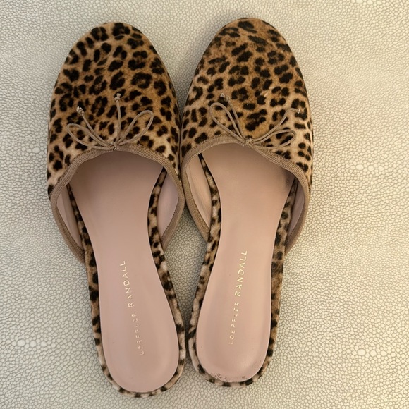 Loeffler Randall Leopard Print Mules - Picture 1 of 4